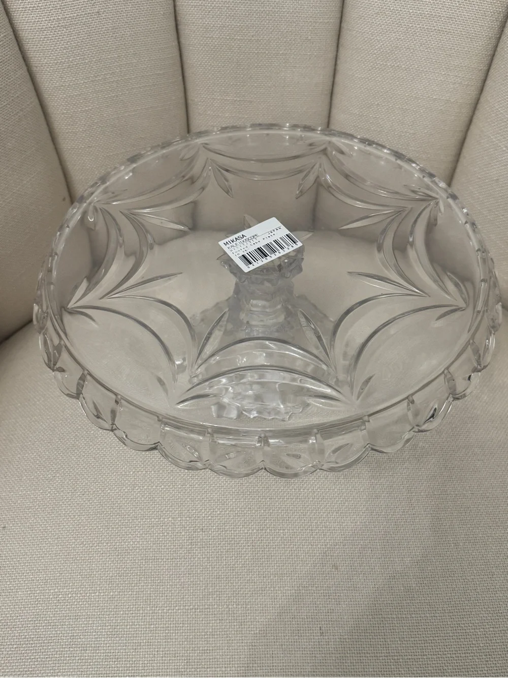 Mikasa Kaleidoscope Crystal Pedestal Cake Plate